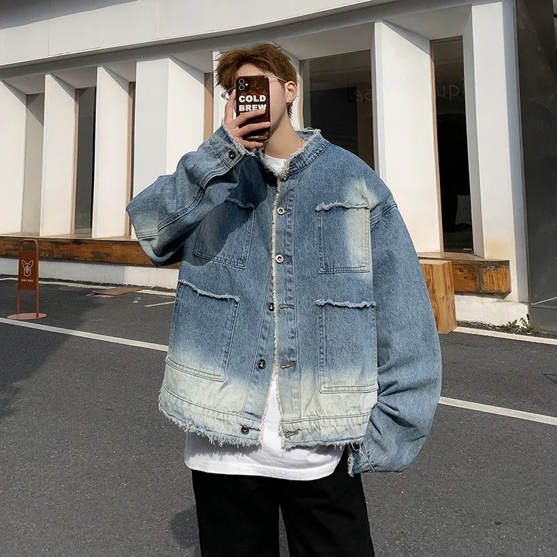 Street Fashion Jeans Men - Veste en jean déchirée style hip-hop