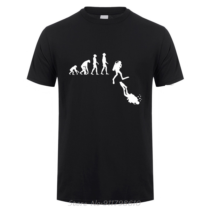 Street Fashion Asian Men - T-shirt Diving Evolution pour hommes, taille