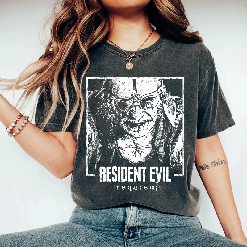 Street Fashion Couple - T-shirt rétro Resident Evil 9 Requiem
