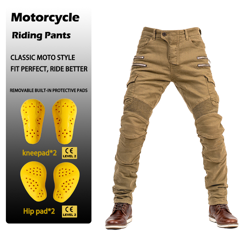 Street Fashion Jeans Men - Pantalon de moto en jean slim