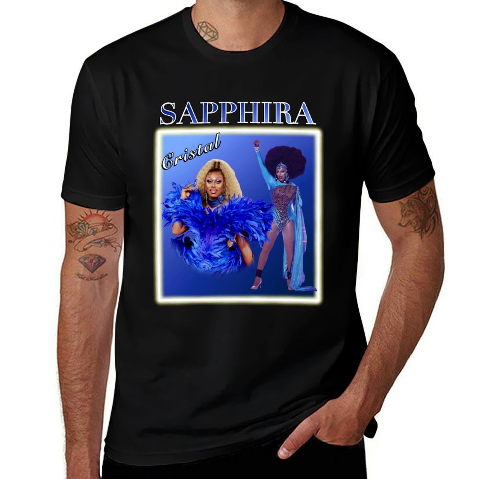 Queen Street Fashion - T-shirt Sapphira Cristal Drag Race Queen,