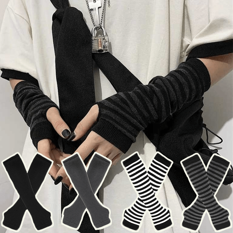 Street Fashion Gloves - 1 paire demi-doigt protège-poignet plus chaud