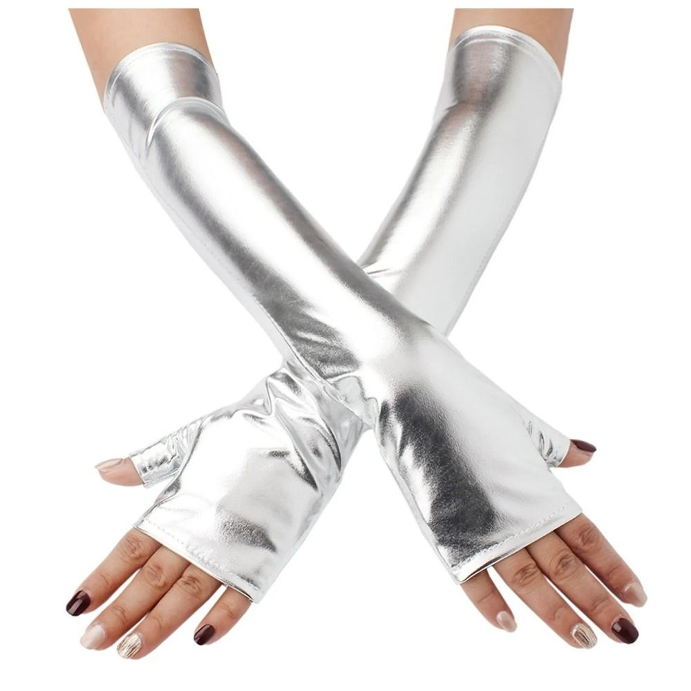 Street Fashion Gloves - Gants sexy en similicuir métallisé or