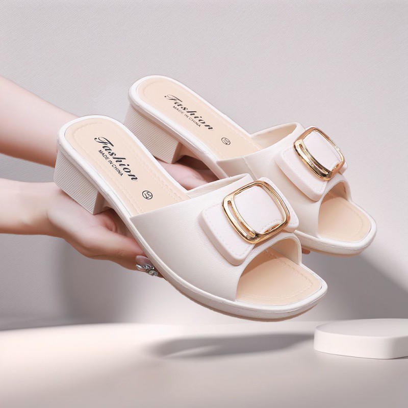 Street Fashion Korean - Sandales d'été polyvalentes pour femmes, tongs