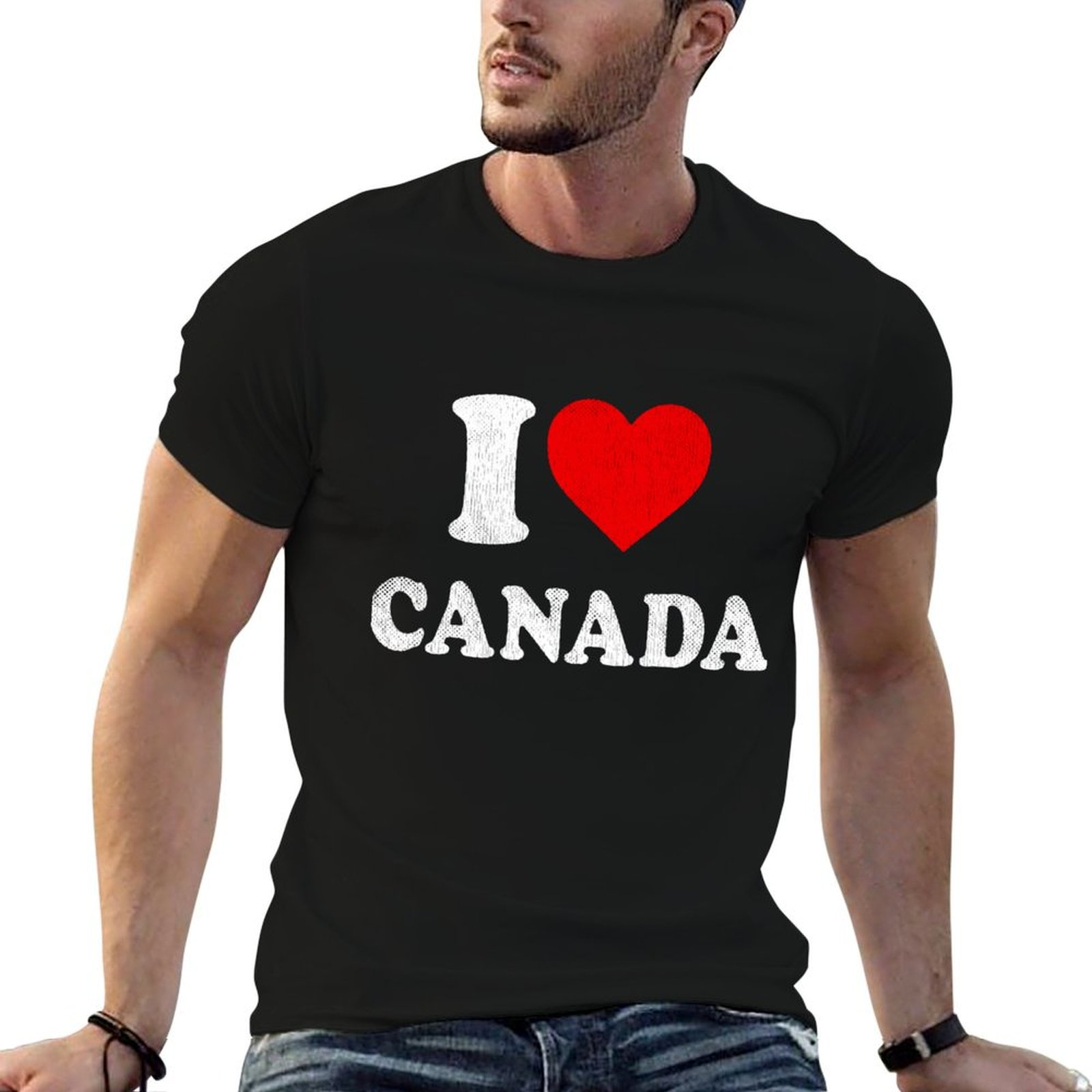 Street Fashion Canada - T-shirt Souvenir I Love Canada, T-shirt