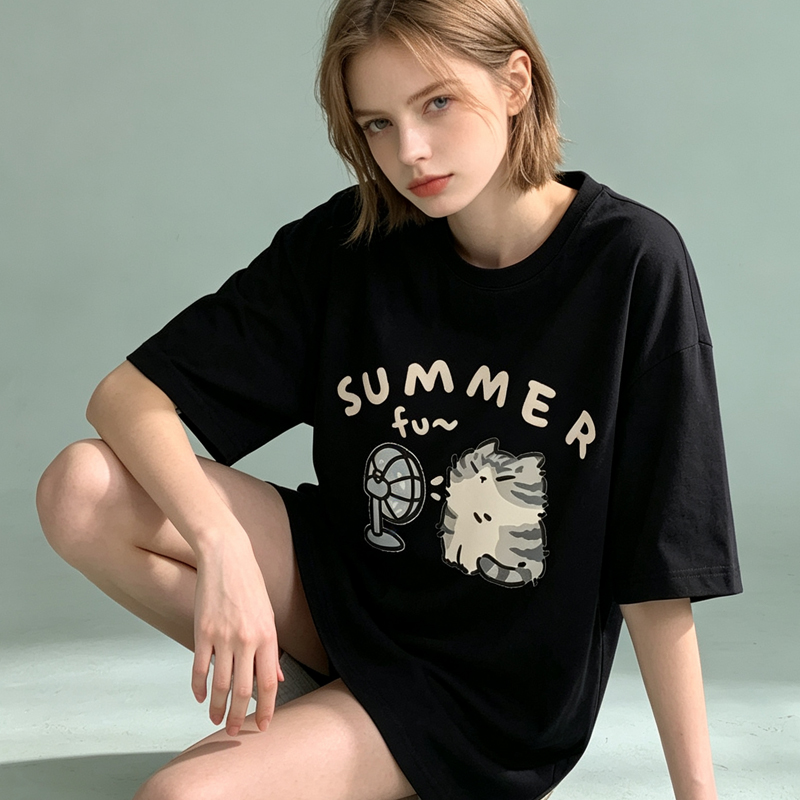 T-shirt coréen pour femmes, im - Street Fashion Couple avis et prix