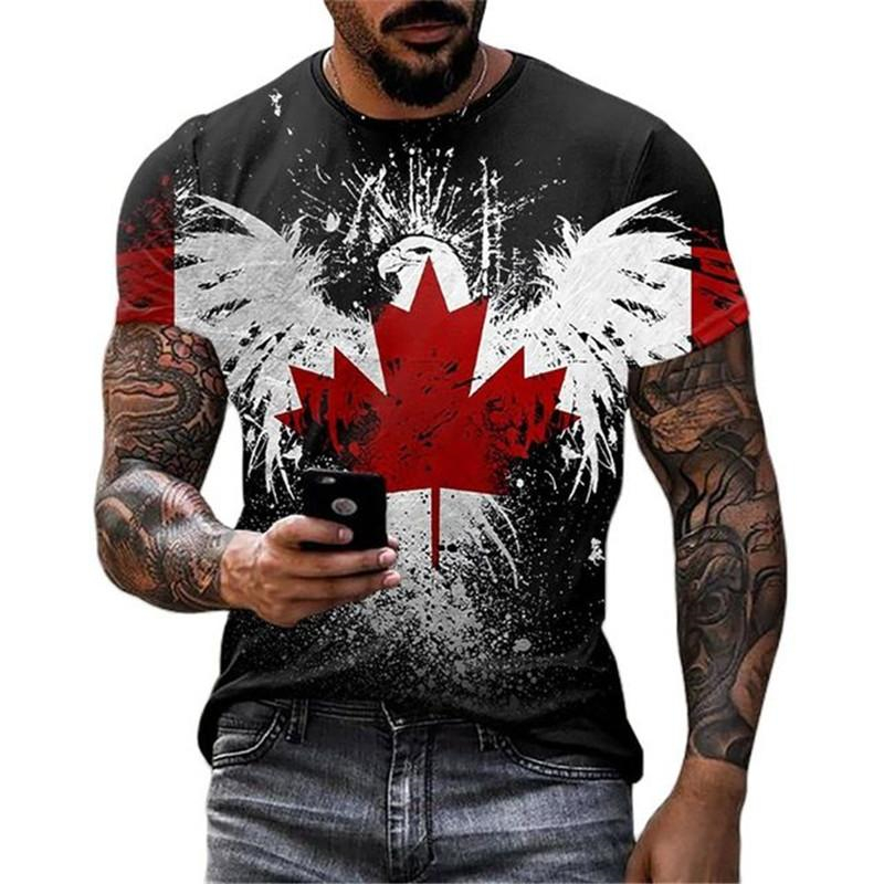 T-shirt manches courtes motif  - Street Fashion Canada avis et prix