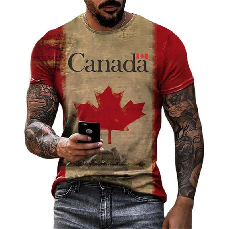 T-shirt manches courtes motif  - Street Fashion Canada avis et prix