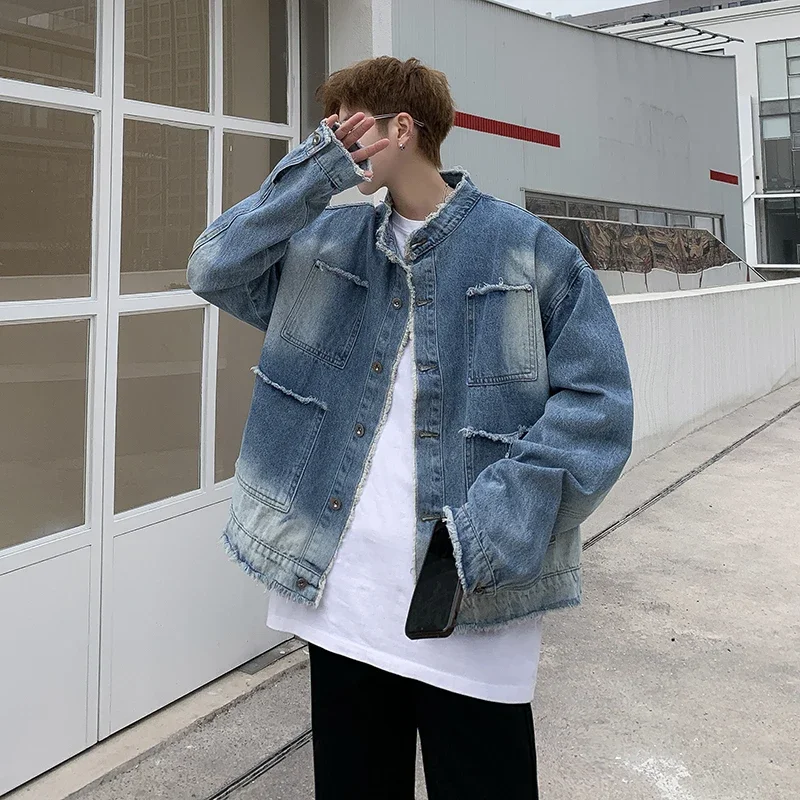 Veste en jean déchirée style h - Street Fashion Jeans Men avis et prix