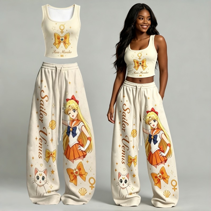 Tenues 2 pièces Sailor Moon po - Street Fashion Vest avis et prix