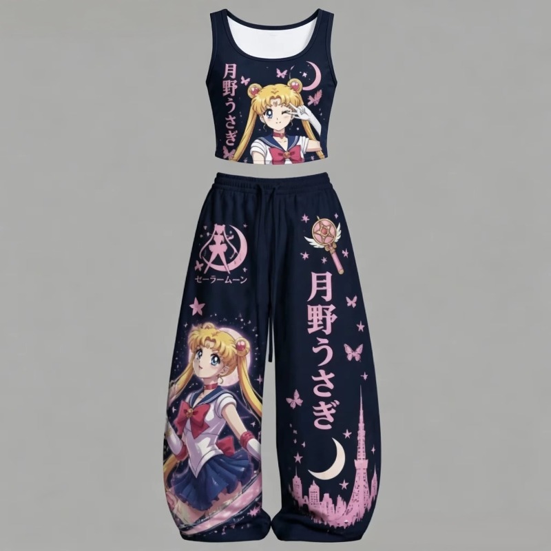Tenues 2 pièces Sailor Moon po - Street Fashion Vest avis et prix