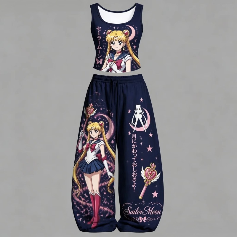 Tenues 2 pièces Sailor Moon po - Street Fashion Vest avis et prix
