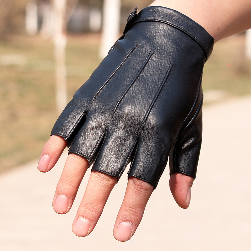 Gants sans doigts en cuir PU p - Street Fashion Gloves avis et prix