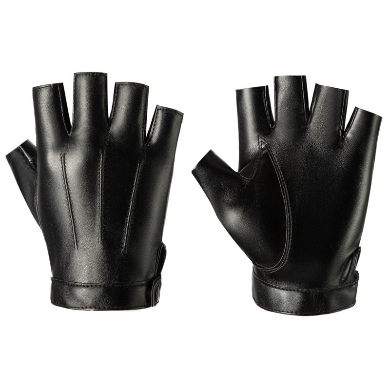 Gants sans doigts en cuir PU p - Street Fashion Gloves avis et prix