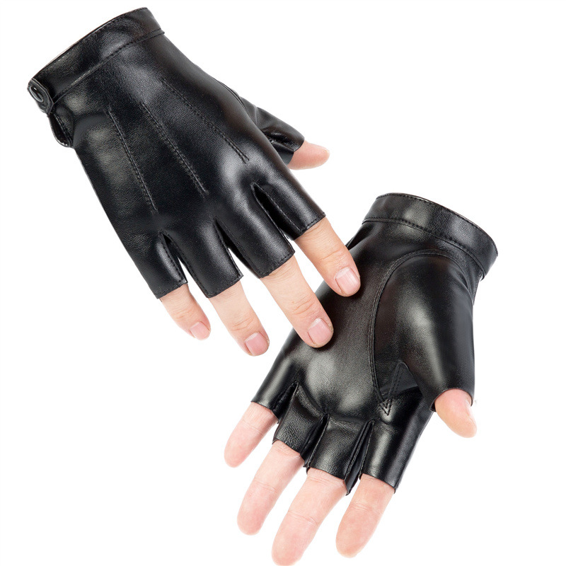 Gants sans doigts en cuir PU p - Street Fashion Gloves avis et prix