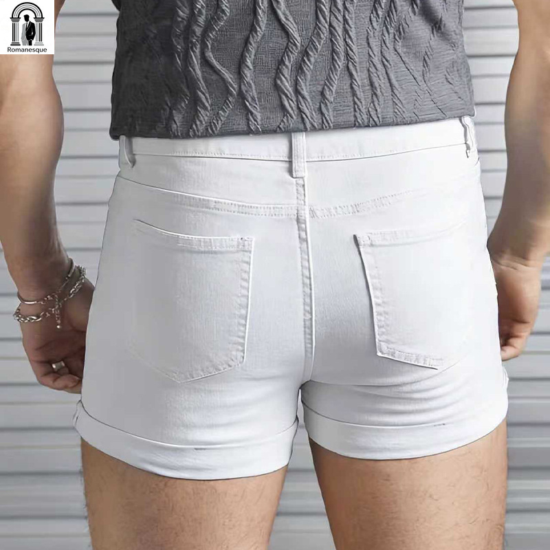Shorts en jean blanc slim sexy - Street Fashion Jeans Men avis et prix