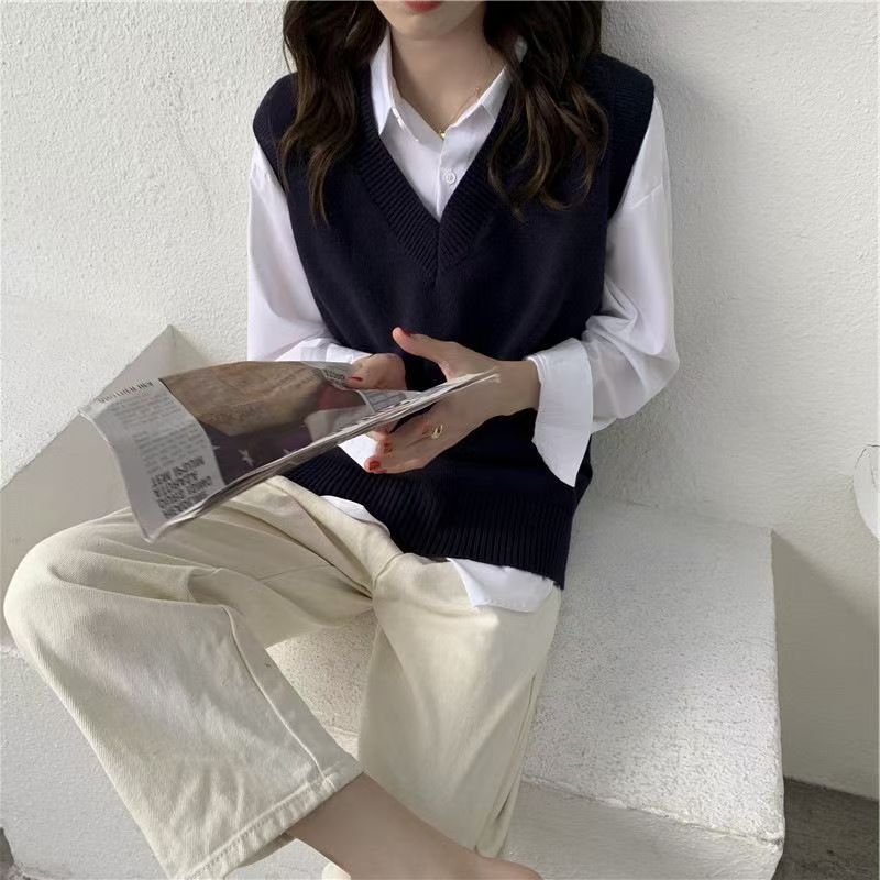 Gilet pull sans manches tricot - Street Fashion Vest avis et prix