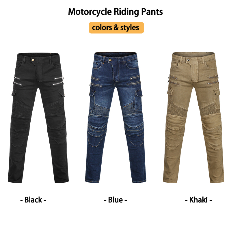 Pantalon de moto en jean slim  - Street Fashion Jeans Men avis et prix