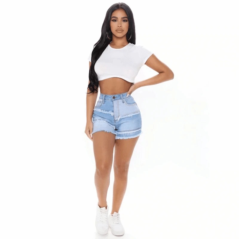 Shorts en jean délavé, style s - Street Fashion Jeans Women avis et prix