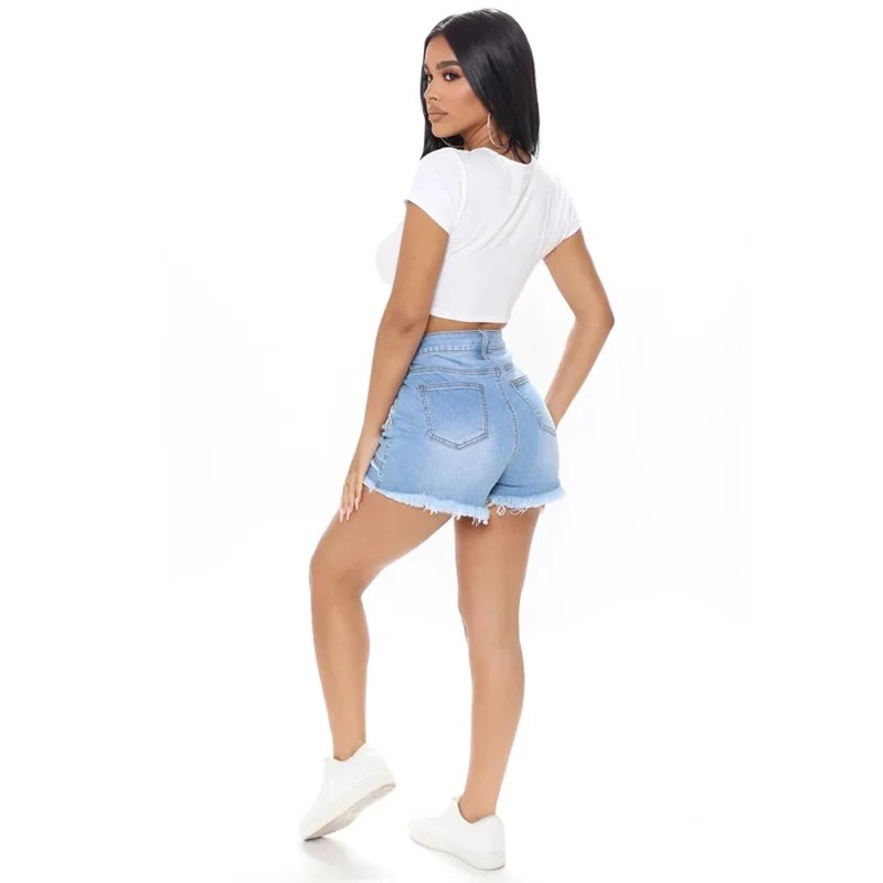 Shorts en jean délavé, style s - Street Fashion Jeans Women avis et prix