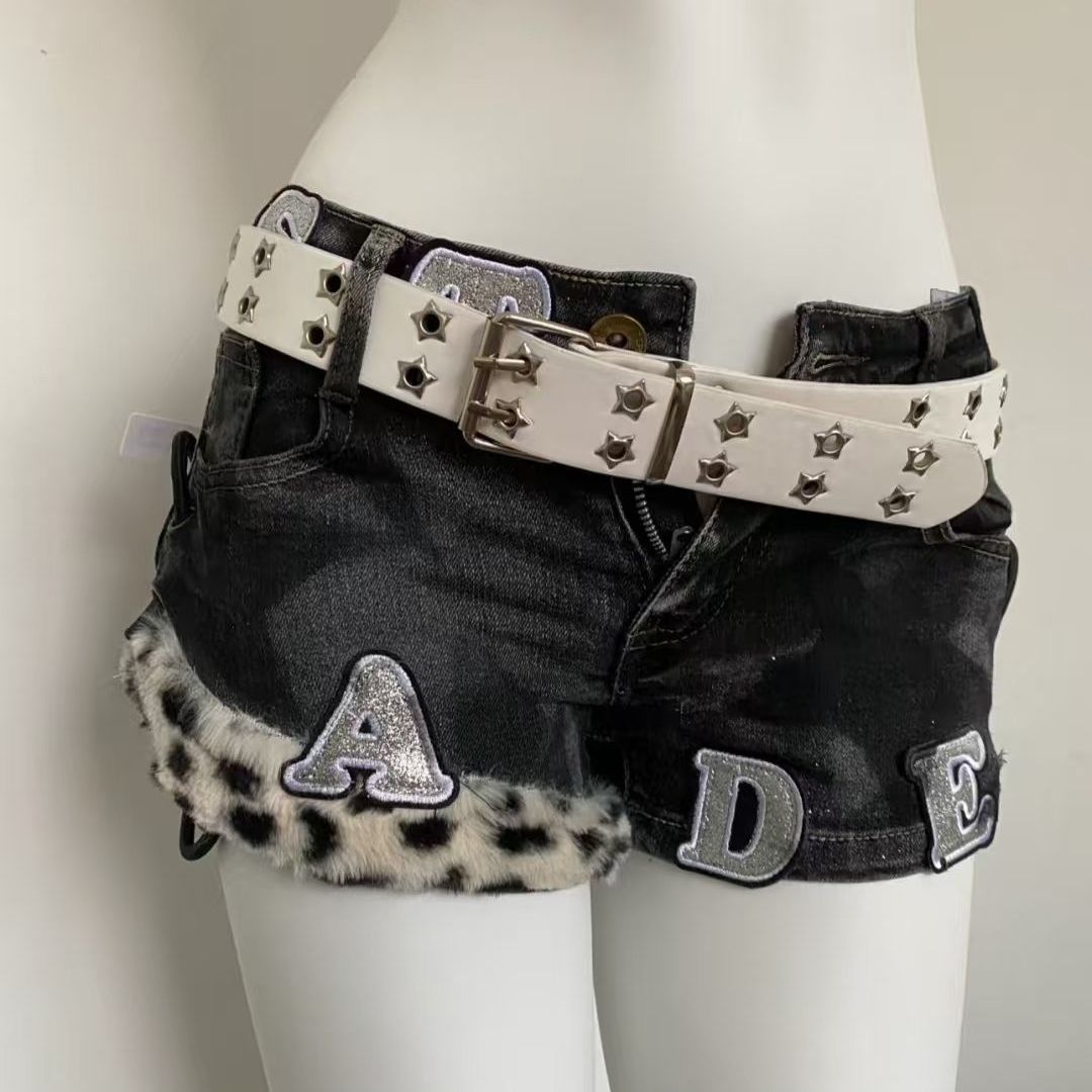Y2k brodé Patch Denim Shorts f - Street Fashion Jeans Women avis et prix