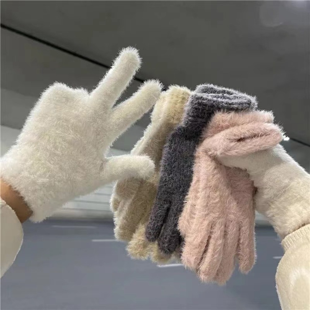 Gants en fourrure épais et ten - Street Fashion Gloves avis et prix