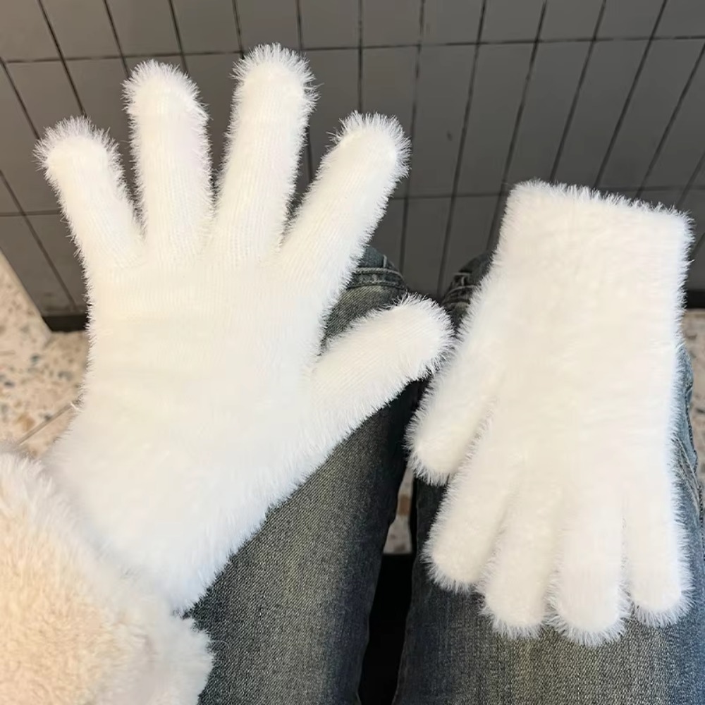 Gants en fourrure épais et ten - Street Fashion Gloves avis et prix