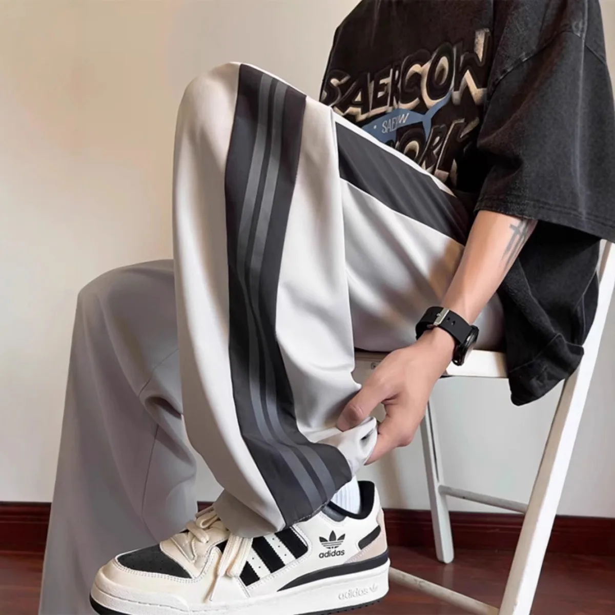 Pantalon décontracté homme cou - Street Fashion Couple avis et prix