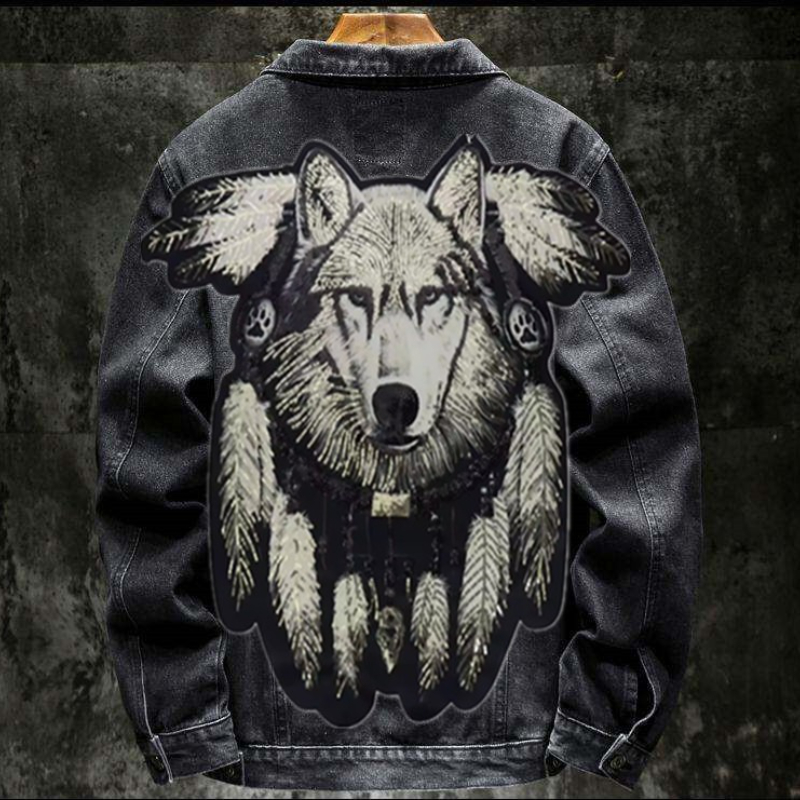 Amérique Vintage loup lourd br - Street Fashion Jeans Men avis et prix