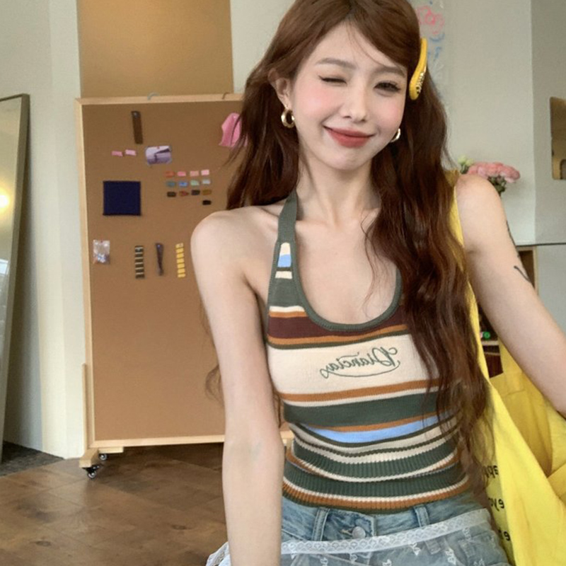 Débardeur tricoté à rayures de - Street Fashion Vest avis et prix