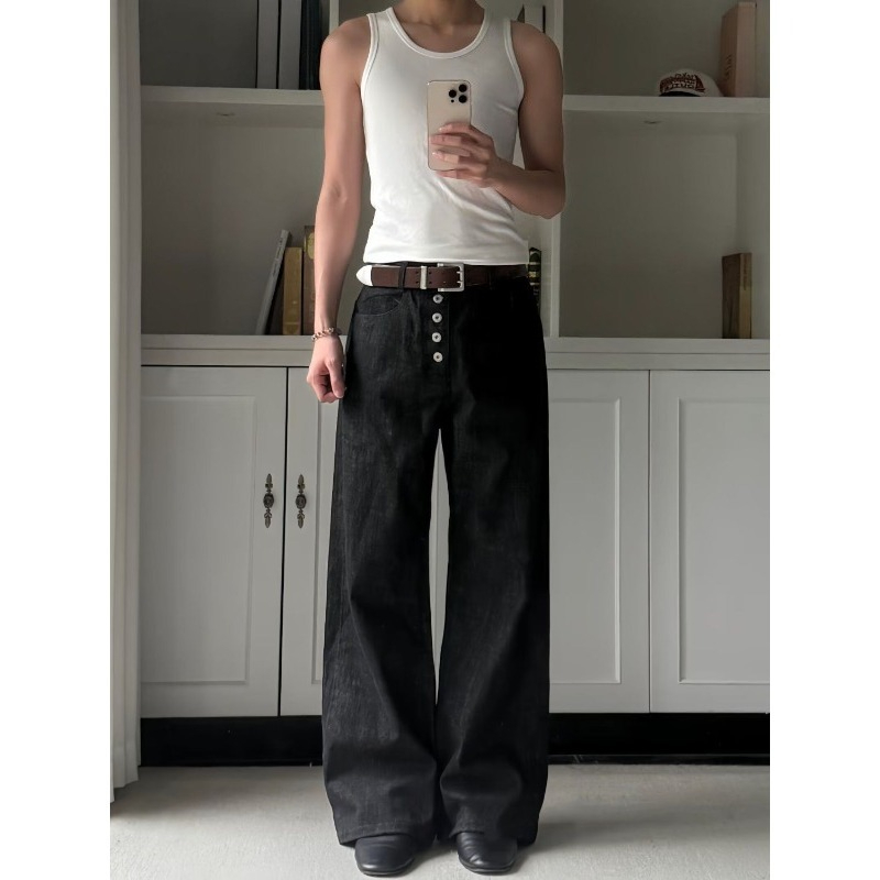 Jeans pour hommes Harajuku été - Street Fashion Jeans Men avis et prix