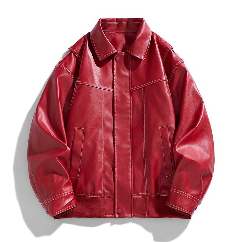 Veste en cuir PU rétro américa - Street Fashion Couple avis et prix