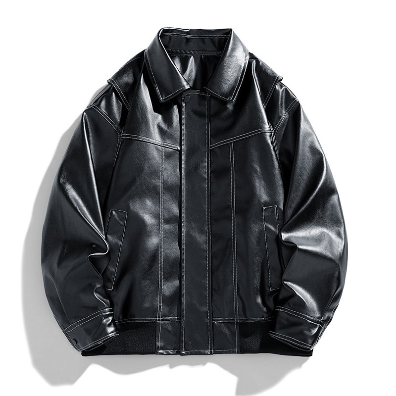 Veste en cuir PU rétro américa - Street Fashion Couple avis et prix