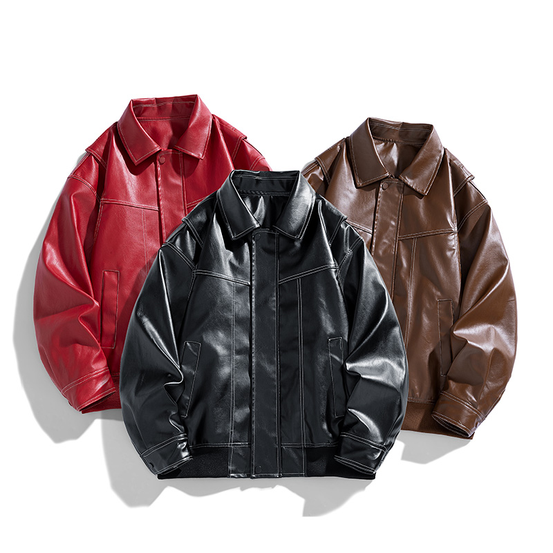 Veste en cuir PU rétro américa - Street Fashion Couple avis et prix