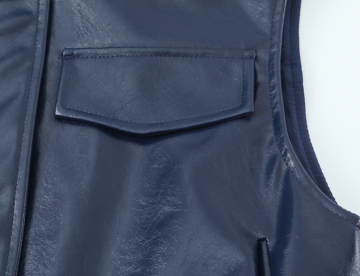 KONDALA 2026 Printemps Bleu PU - Street Fashion Vest avis et prix